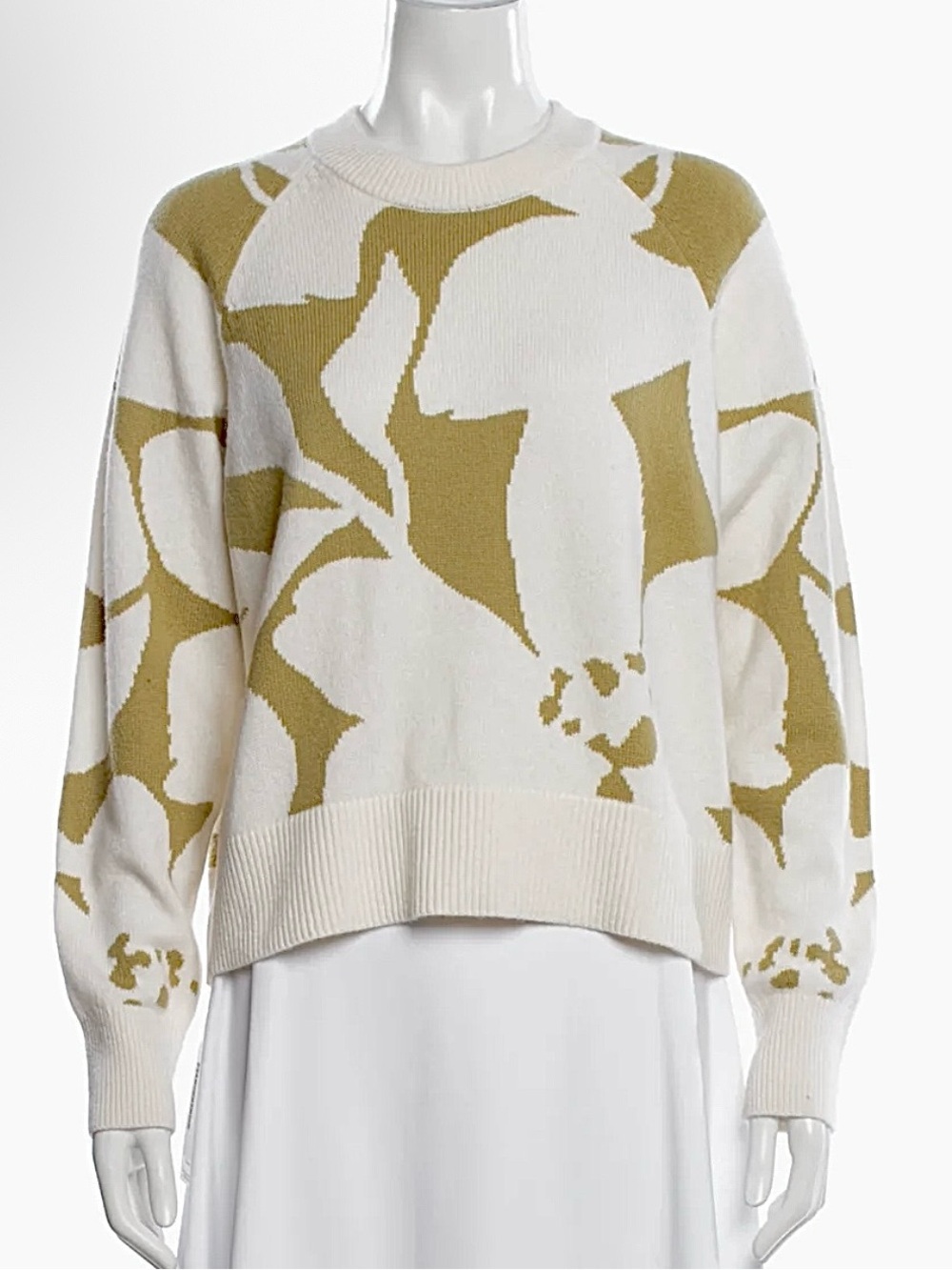 Derek Lam Cream Knit Crewneck Sweater